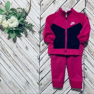 Nike jacket and pant set in pink